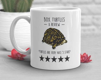 Box Turtle Coffee Mug, Cute Reptile Lover Gift, Funny Pet Tortoise Mug, Gift for Him, Her, Turtle Mom Dad, Terrapin Animal Cup Meme