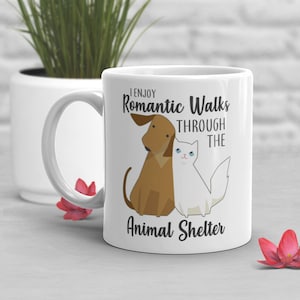 Funny Animal Rescue Coffee Mug, Cute Animal Shelter Gift, Dog Lover, Gift for Her, Him, Cat Adoption, Adopt Don&#39;t Shop, Pet Adopt Puppy Mill
