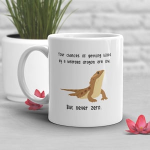 Bearded Dragon Coffee Mug, Cute Reptile Gift, Bearded Dragon Lover, Funny Lizard Cup, Gift for Him, Her, Birthday, Animal Meme, Mom, Dad