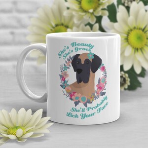 Great Dane Coffee Mug, Cute Great Dane Gift, Great Dane Dog Lover, Gift for Her, Him, Housewarming, Birthday, Great Dane Mom, Beauty Grace