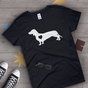 Dachshund Shirt, Women Men, Weiner Dog Lover Gift, Cute Sausage Dog T-shirt, Doxie Lover TShirt, Pet Graphic Tee, Dog Lover Tops Pink Blue
