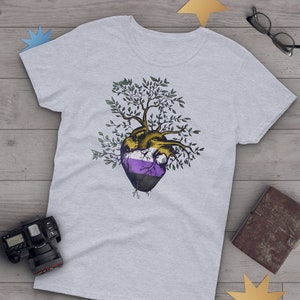 Nonbinary Pride Shirt, Non Binary Pride Gift, LGBT T-shirt, NB Flag Tee, LGBTQ, Heart Tree of Life, Transgender, Pride Festival, Enby, Trans
