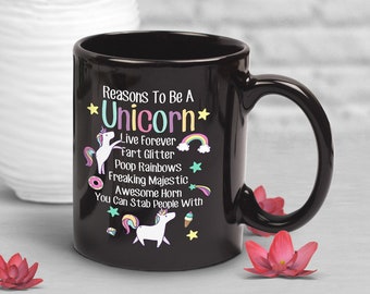 Funny Unicorn Coffee Mug, Unicorn Lover Gift, Cute Unicorn Mug, Gift for Her, Him, Housewarming, Birthday, Unicorn Cup, Modern, Adult Gift