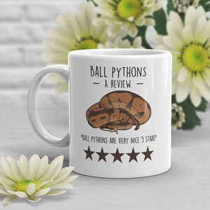 Ball Python Coffee Mug, Cute Snake Lover Gift, Funny Reptile Mug, Gift for Him, Her, Birthday Cup, Danger Noodle Review, Snake Mom Snake Dad