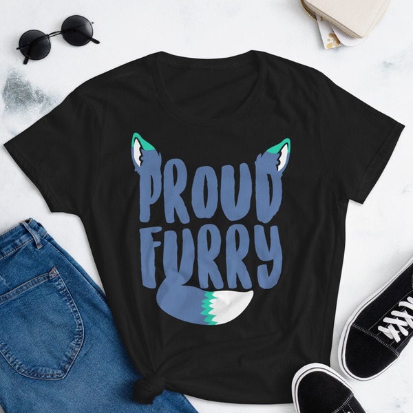 Proud Furry Shirt, Women Men, Wolf Fox Lover Gift, Cute Fursuit T-shirt, Gifts Him Her, Tee, Fandom, Yiff Trash, Convention, Anthro, Fursona