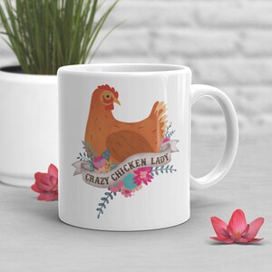 Chicken Coffee Mug, Cute Chicken Gift, Chicken Lover, Funny Chicken Cup, Gift for Her, Housewarming Birthday, Chicken Decor Hen Chicken Lady
