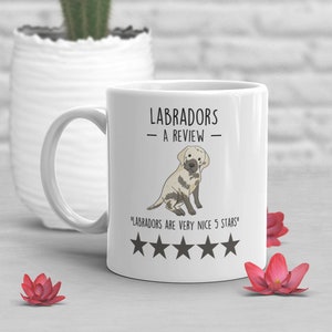 Labrador Retriever Coffee Mug, Cute Yellow Lab Gift, Dog Lover, Funny Pet Gift for Her, Him, Birthday, Labrador Mom, Dad, Review, Doggo Meme