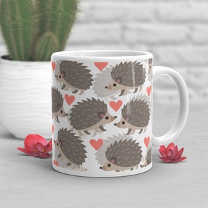 Hedgehog Coffee Mug, Hedgehog Lover Gift, Hedgehog Cup, Gift for Her, Him, Housewarming, Birthday, Boss, Friend, Cute Pet Hedgehog