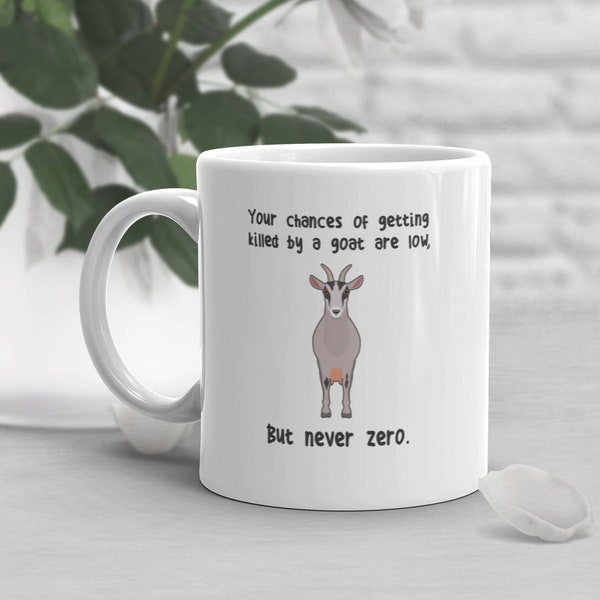 Goat Coffee Mug, Funny Goat Lover Gift, Farmer Cup, Farming, Cute Pet Animal Meme, Livestock, Goat Mom, Goat Dad, French Alpine, Farm Life