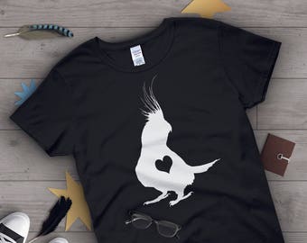 Camiseta de cacatúa, unisex, regalo para amantes de los loros, camiseta con estampado de aves, camiseta con cacatúa, camiseta con estampado de mascotas, tops, ropa