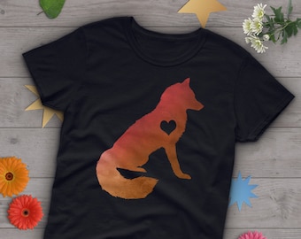Camiseta Raposa, Unissex, Presente para Amantes de Raposas, Camiseta Raposa Fofa, Camiseta para Amantes de Animais, Presentes de Raposa para Ele e Ela, Aniversário, Camiseta, Roupa, Fã de Animais Furry