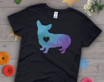 Corgi Shirt, Women Men, Dog Lover Gift, Cute Pembroke Corgi T-shirt, Corgi Lover Tshirt, Pet Graphic Tee, Dog Lover Tops, Cardigan Navy Blue