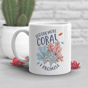 Aquarium Coral Coffee Mug, Cute Fish Gift, Tropical Marine Lover, Fishkeeper Cup, Gift for Her, Him, Pet, Fishkeeping Keeping Keeper Aquatic