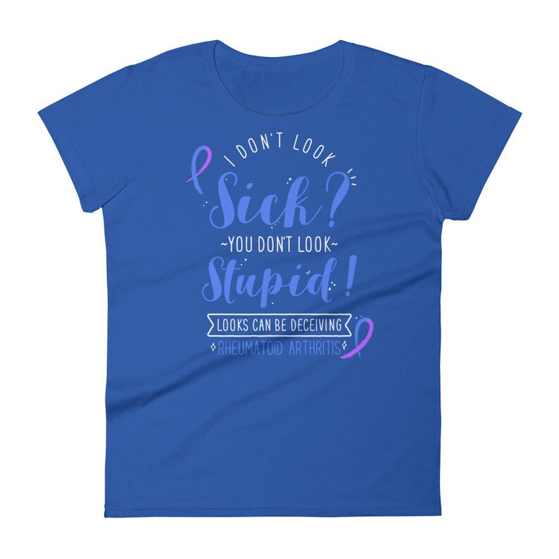 Rheumatoid Arthritis Shirt, Women, Men, Invisible Chronic Illness T-shirt Gift, RA Ribbon, RA Awareness, Spoonie Tee, Spoon Theory, Funny image 8