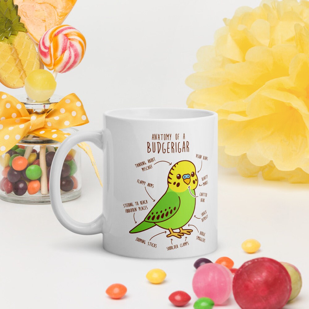 Papageien-Make-up-Tasche – Wellensittich Design, 25x17 Cm, Doppelseitig Bedruckt | Geschenk Für Vogelliebhaber