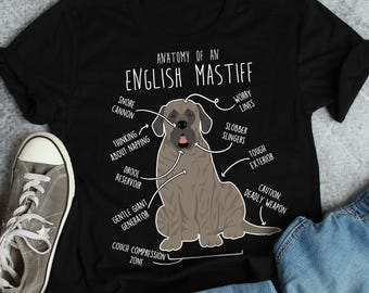 Brindle English Mastiff Shirt, Women, Men, Cute English Mastiff T-shirt, Funny Dog Lover Gift, Pet Tee, Dog Mom, Dad