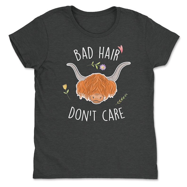 Highland Cow Shirt, Women Men, Funny Cow Lover Gift, Cute Farmer T-shirt, Livestock Tshirt, Mom, Dad, Hairy Scottish Cow, Rancher, Homestead image 4