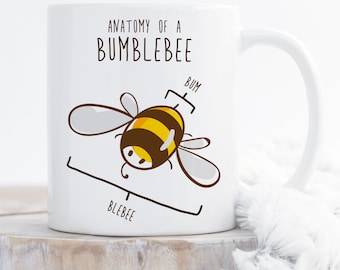 Bumblebee Coffee Mug, Cute Bee Gift, Wild Animal Lover, Funny Nature, Save The Bees, Honey Bee, Entomology, Entomologist, Insect Lover