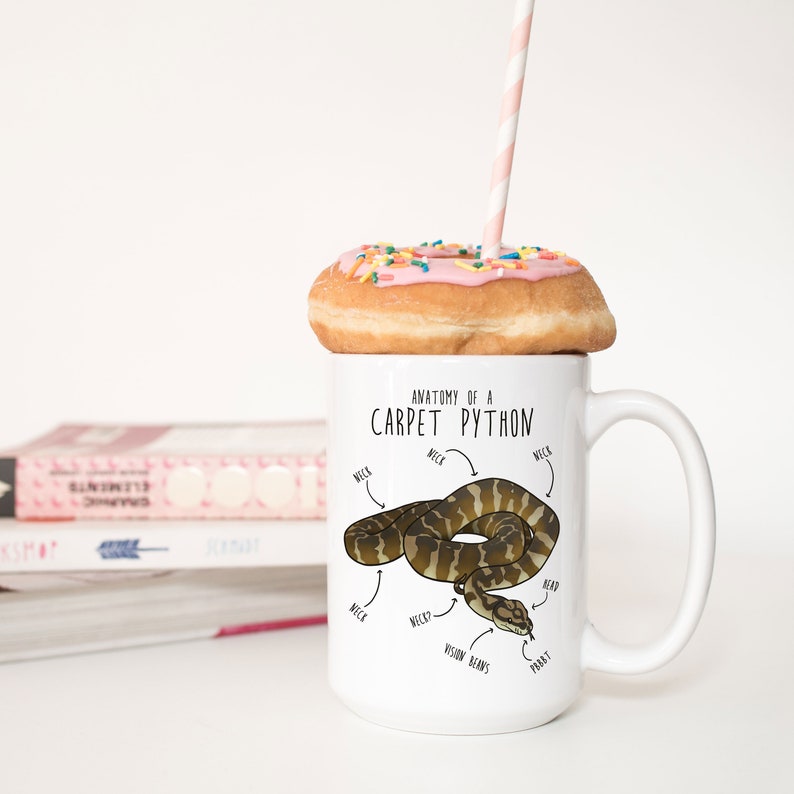 Darwin Carpet Python Coffee Mug, Cute Snake Lover Gift, Funny Reptile Mug, Cup, Northwestern Carpet Python, Snake Mom, Snake Dad image 8