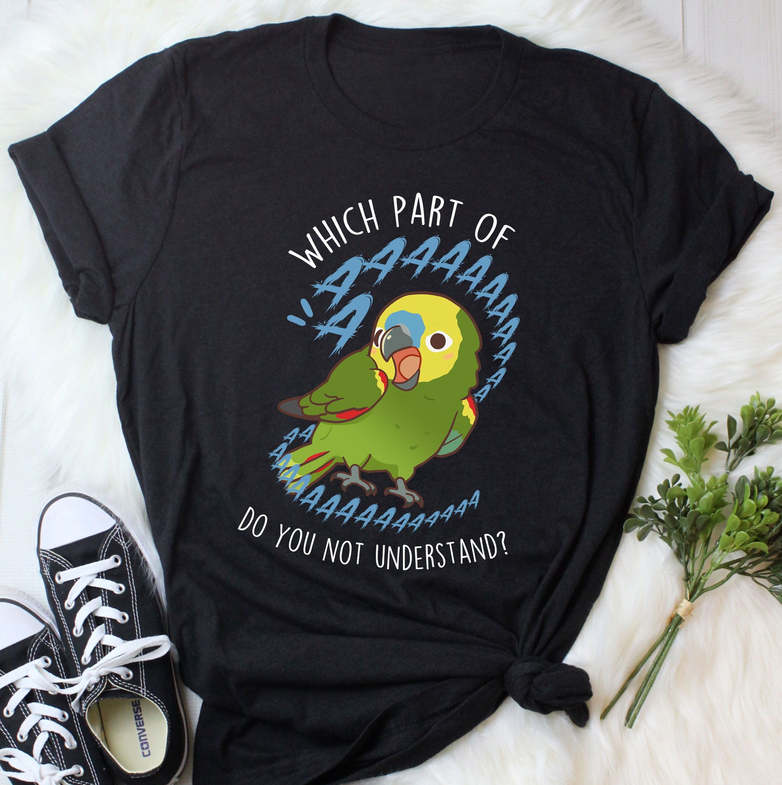 【paragraph】 Parrot short T-shirt Blue-fronted Amazon Parrot Shirt, Women Men, Funny Parrot