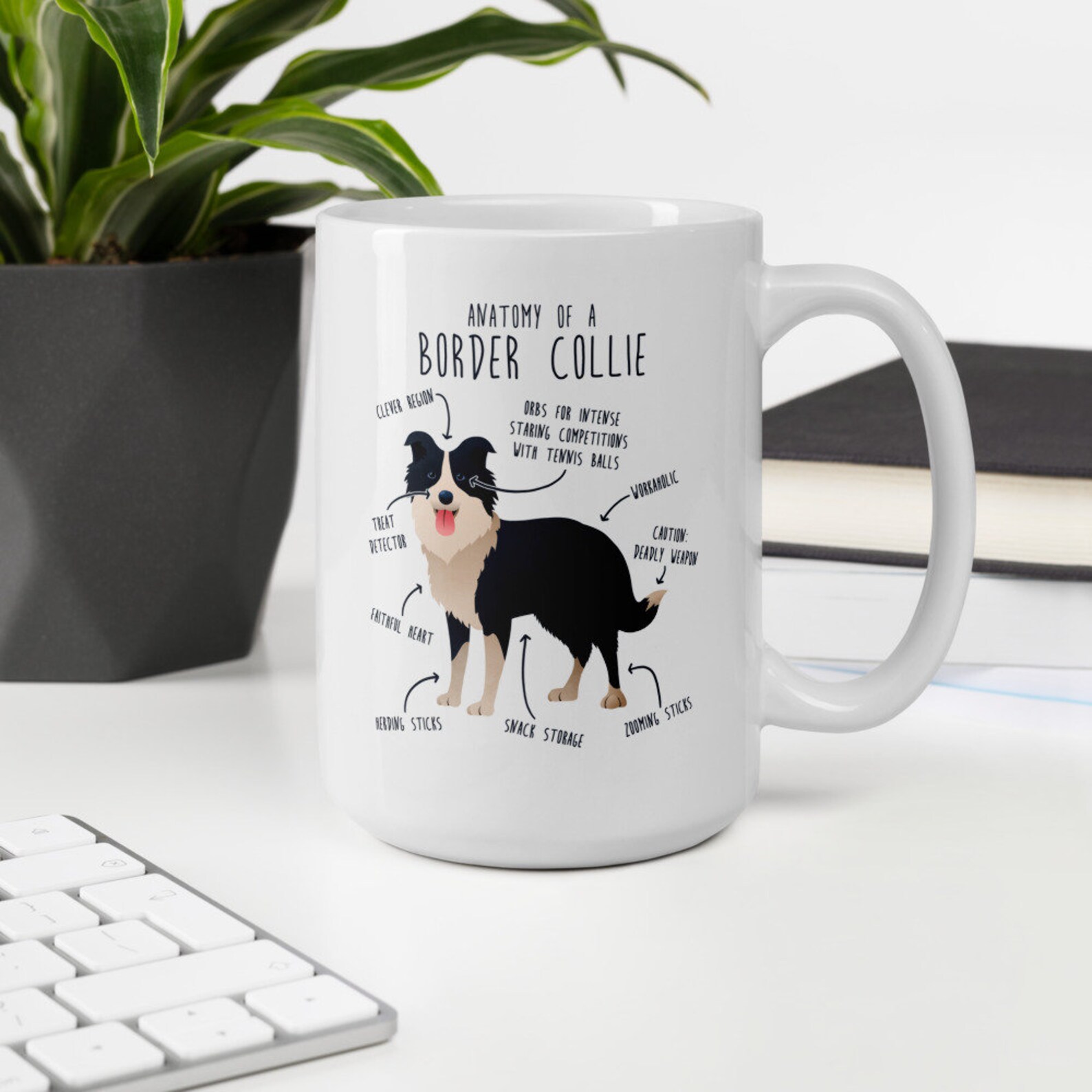 Border Collie Coffee Mug Cute Border Collie Gift Dog Lover Etsy
