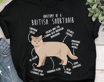 Cream British Shorthair Shirt, Women, Men, Funny Cat Lover Gift, Cute Pet T-shirt British Shorthair Lover Tshirt Cat Tee Cat Mom Dad
