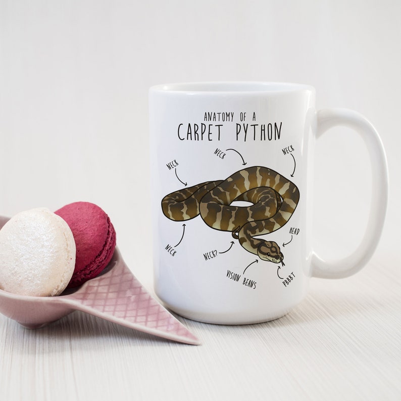 Darwin Carpet Python Coffee Mug, Cute Snake Lover Gift, Funny Reptile Mug, Cup, Northwestern Carpet Python, Snake Mom, Snake Dad image 9