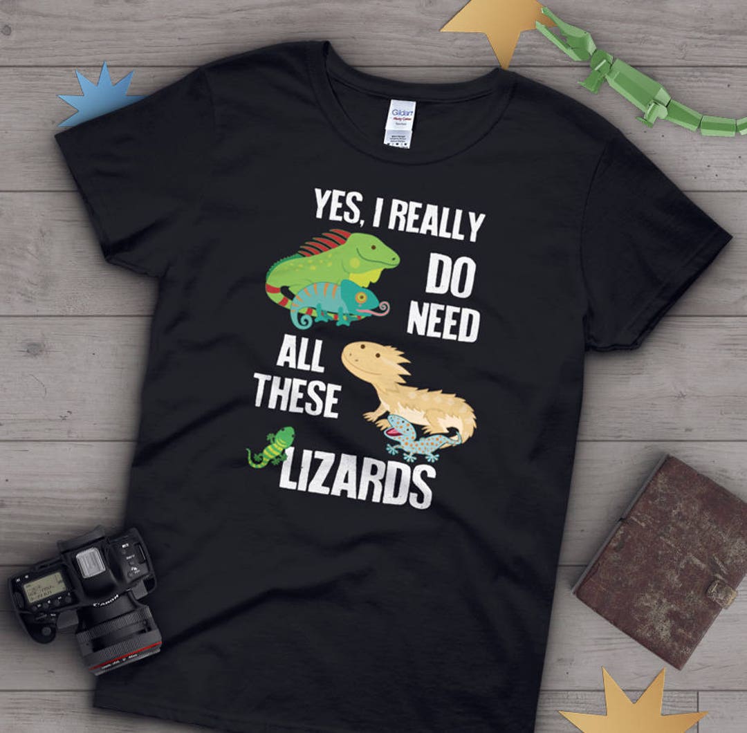 Funny Lizard Shirt Women Men Reptile Lover Gift Bearded - Etsy
