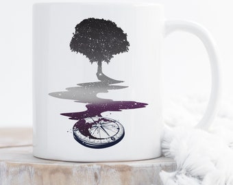 Asexual Pride Coffee Mug, Ace Flag Gift, LGBT Mug, Gay Pride Month Festival, LGBTQIA, Subtle, Discreet Demisexual Asexual Tree of Life