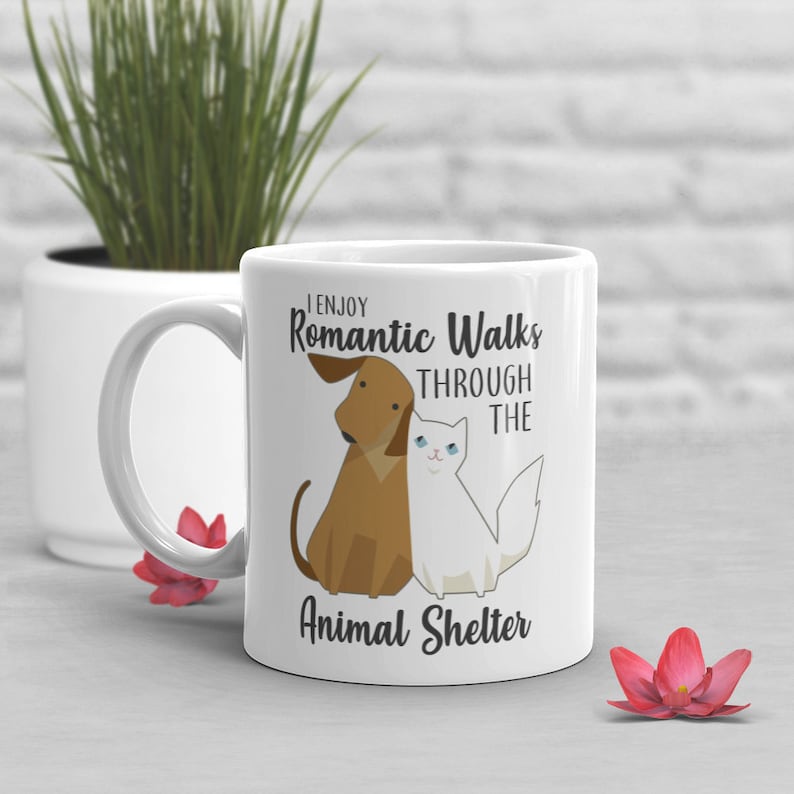 Funny Animal Rescue Coffee Mug, Cute Animal Shelter Gift, Dog Lover, Gift for Her, Him, Cat Adoption, Adopt Don't Shop, Pet Adopt Puppy Mill image 1