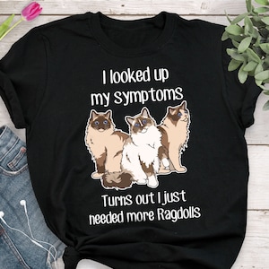 Ragdoll Cat Shirt, Women, Men, Funny Cat Lover Gift, Cute Pet T-shirt, Ragdoll Lover Tshirt, Ragdoll Cat Tee, Ragdoll Mom, Dad Seal Bicolor