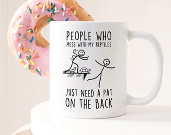 Taza de café con reptiles divertidos, regalo adorable de serpiente, para amantes de las tortugas, taza con lagartos divertidos, dragón barbudo, pitón bola, tortuga, serpiente hocico de cerdo, gecko leopardo crestado
