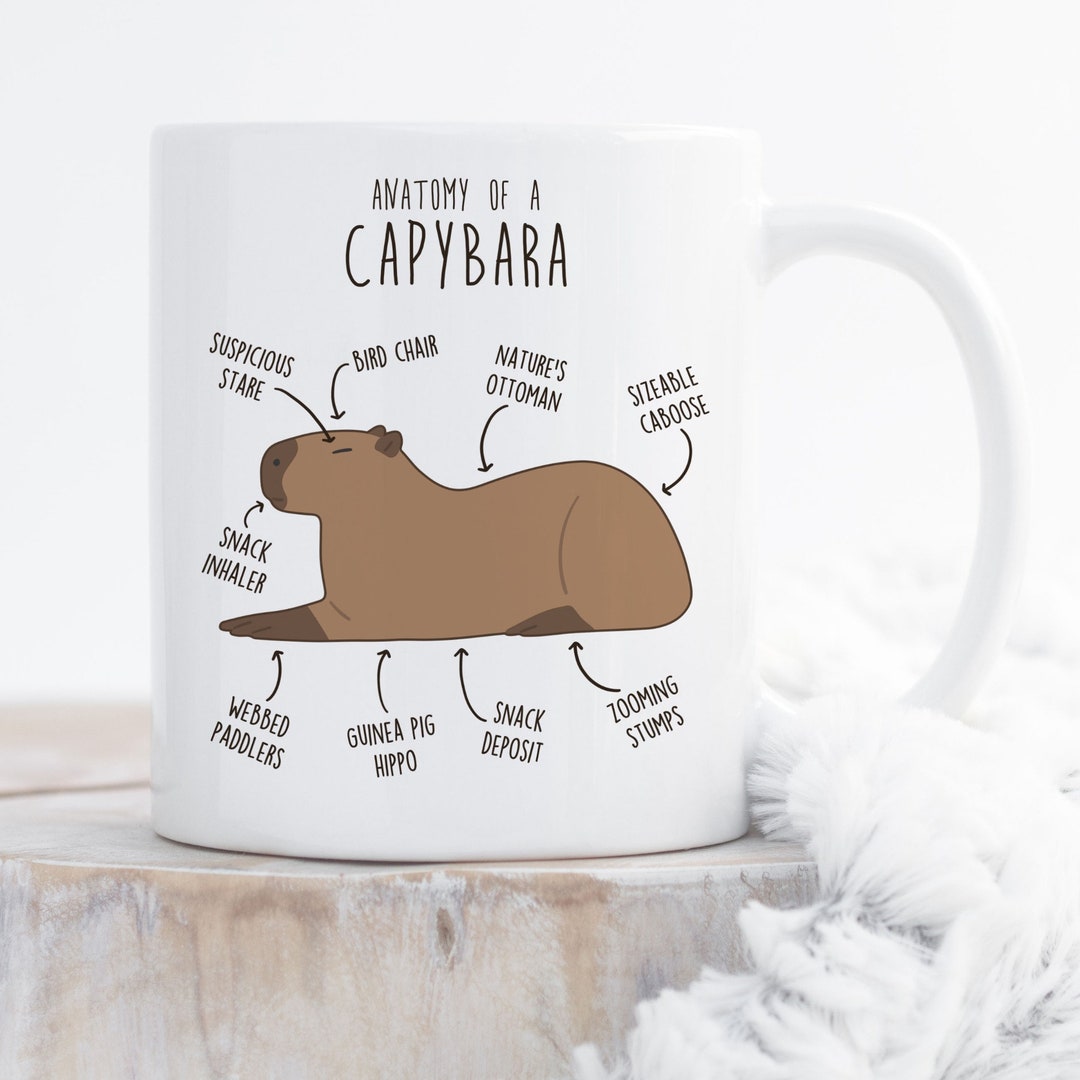Capybara Ceramic Coffee Mug 11oz – Cute Animal Mug With Comfort Grip, Long-Lasting Print – Perfect Gift For Office Or Home