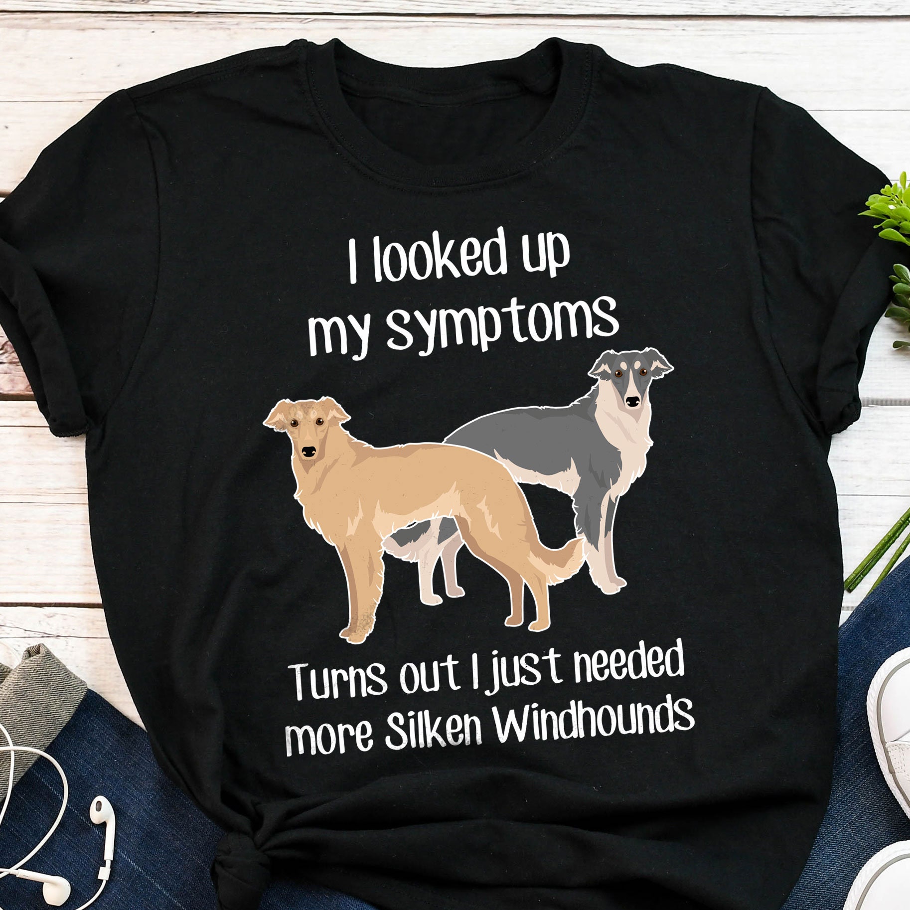 Silken Windhound Shirt, Women, Men, Funny Dog Lover Gift, Cute Fawn Cream Blue Sighthound Mom Dad T-shirt, Dog Tshirt, Pet Tee Borzoi Saluki