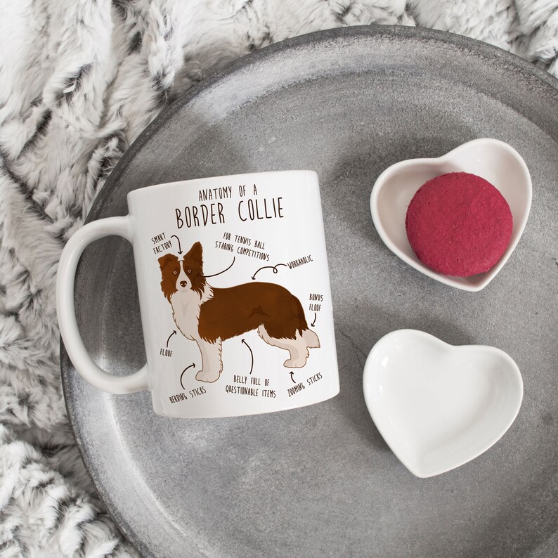 Border Collie Coffee Mug, Cute Border Collie Gift, Dog Lover, Funny Gift for Her, Him, Birthday, Border Collie Mom Dad, Fly Ball Agility image 8