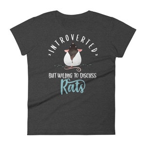 Funny Rat Shirt, Women Men, Rat Lover Gift, Cute Rat T-shirt, Pet Lover Tshirt, Graphic Tee, Tops, Clothing, Mouse, Introvert, Introverted image 5