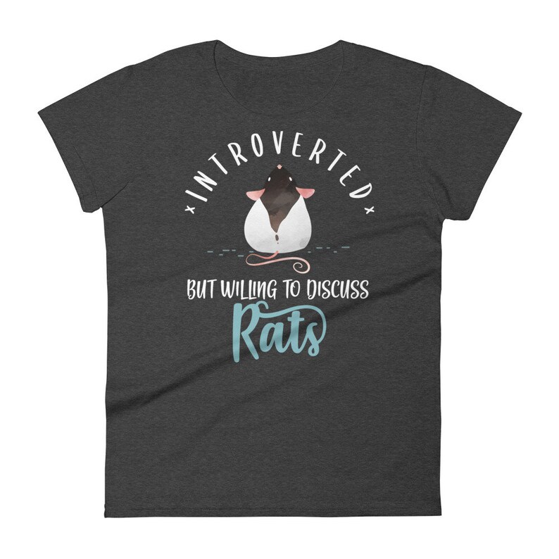 Funny Rat Shirt, Women Men, Rat Lover Gift, Cute Rat T-shirt, Pet Lover Tshirt, Graphic Tee, Tops, Clothing, Mouse, Introvert, Introverted image 5