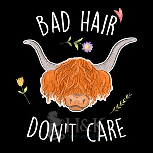 Highland Cow Shirt, Women Men, Funny Cow Lover Gift, Cute Farmer T-shirt, Livestock Tshirt, Mom, Dad, Hairy Scottish Cow, Rancher, Homestead image 2