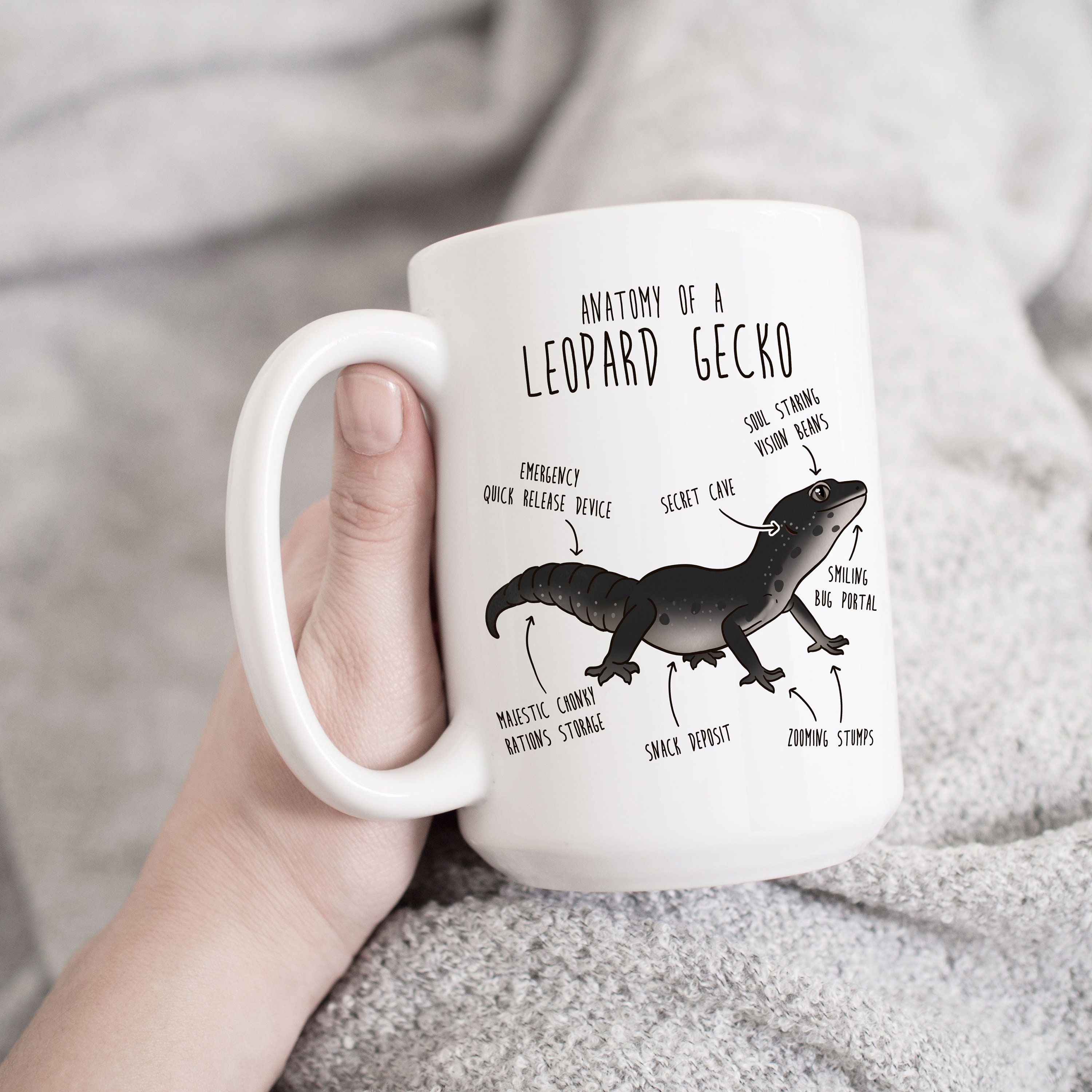 Tazza da caffè con geco leopardo, simpatico regalo a forma di rettile, amante dei gechi, divertente tazza con lucertola, regalo per lui, per lei, compleanno, mamma e papà, erpetologo, zero meme