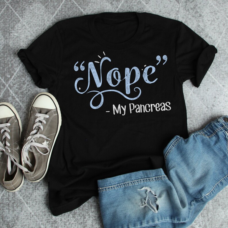 Rolig diabeteströja, kvinnor, män, diabetes-T-shirt, present till diabetesmedvetenhetströja, typ 1, ett, Spoonie-topp, skedteori-T-shirt bukspottkörteln nej bild 1