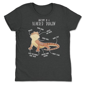 Shirt baardagaam, shirt dames, heren shirt, huisdier reptiel minnaar cadeau, grappig hagedis T-shirt, schattig baardagaam T-shirt Beardie moeder vader herpetoloog afbeelding 4