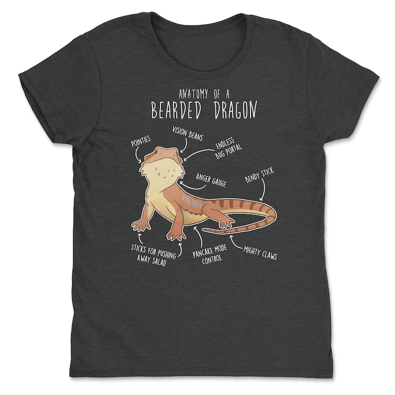 Shirt baardagaam, shirt dames, heren shirt, huisdier reptiel minnaar cadeau, grappig hagedis T-shirt, schattig baardagaam T-shirt Beardie moeder vader herpetoloog afbeelding 4