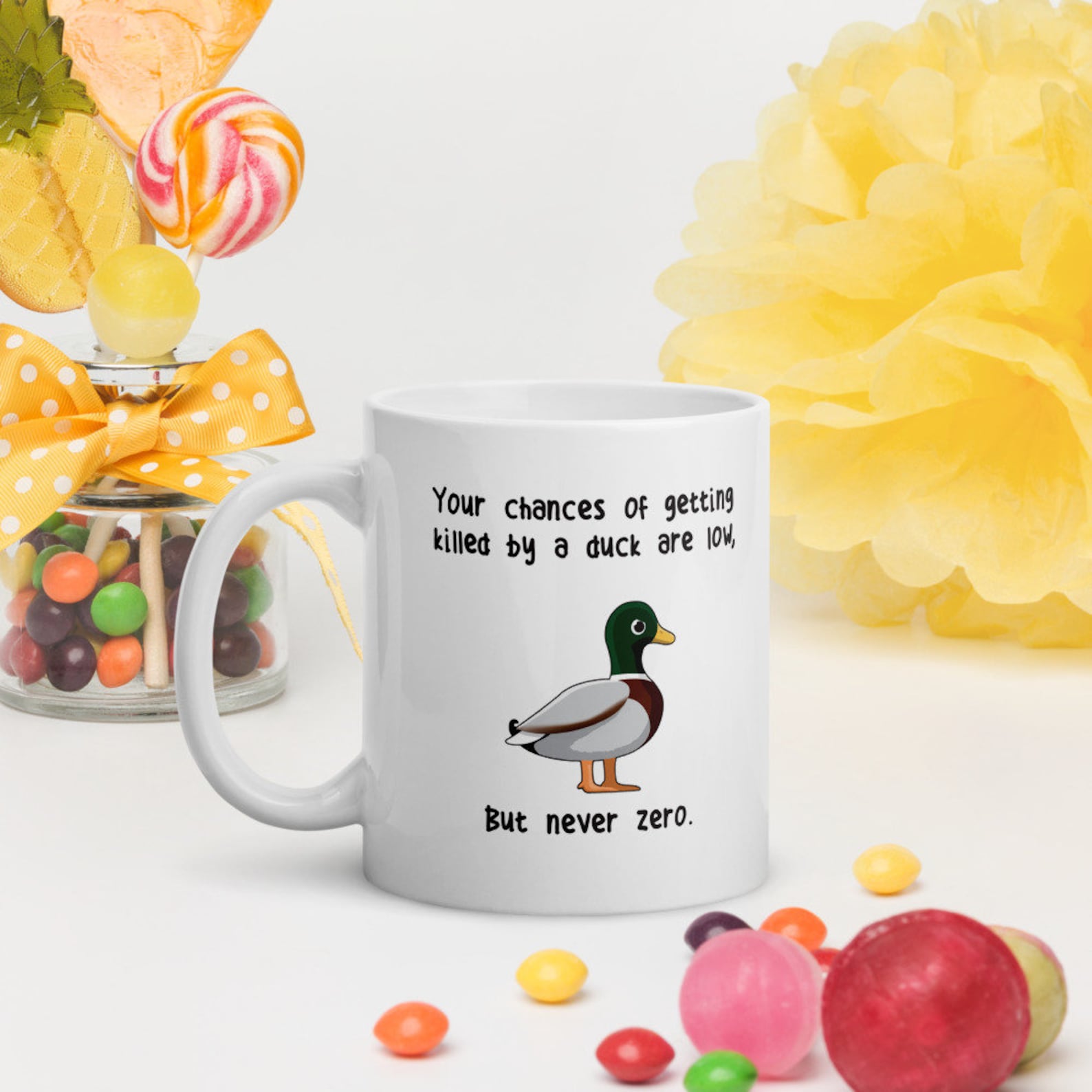 Duck Coffee Mug Funny Duck Lover Gift Cute Bird Cup Funny Etsy