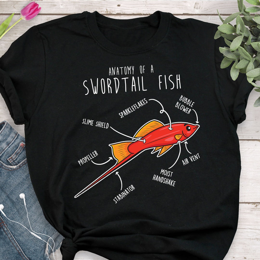 Swordtail Fish Shirt, Women, Men, Funny Aquarium Lover Gift, Cute Pet ...