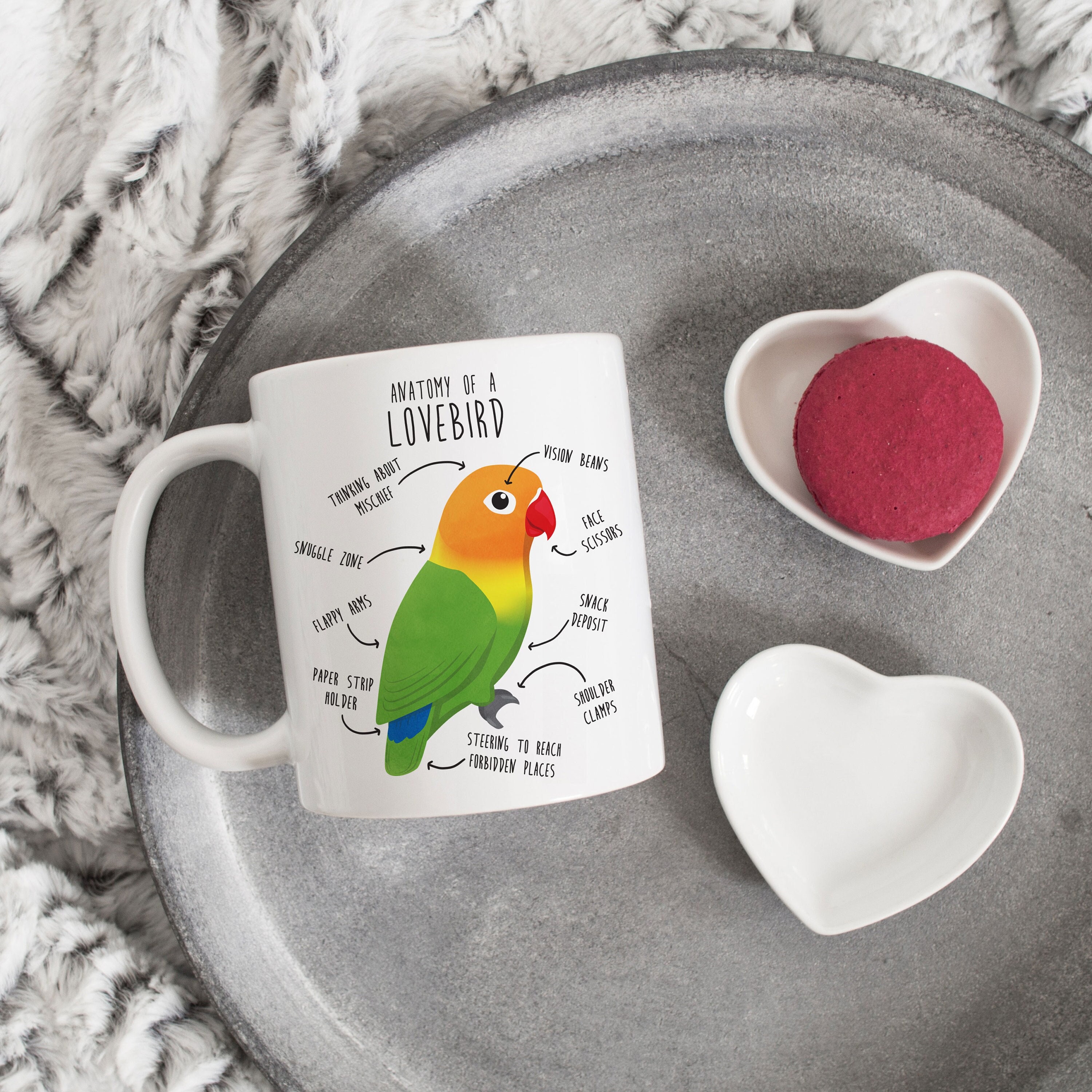 Fischer's Lovebird Coffee Mug, Cute Pet Parrot Gift, Bird Lover