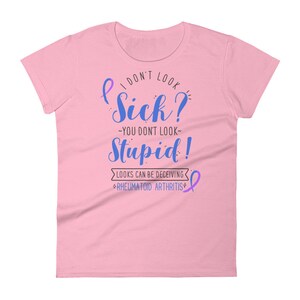 Rheumatoid Arthritis Shirt, Women, Men, Invisible Chronic Illness T-shirt Gift, RA Ribbon, RA Awareness, Spoonie Tee, Spoon Theory, Funny image 7
