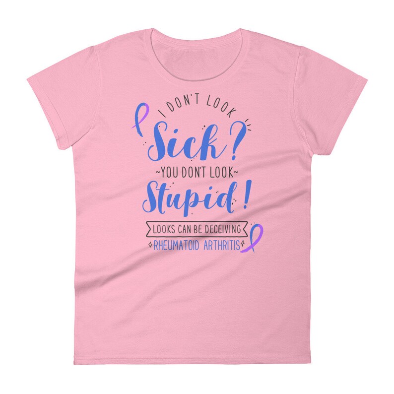 Rheumatoid Arthritis Shirt, Women, Men, Invisible Chronic Illness T-shirt Gift, RA Ribbon, RA Awareness, Spoonie Tee, Spoon Theory, Funny image 7