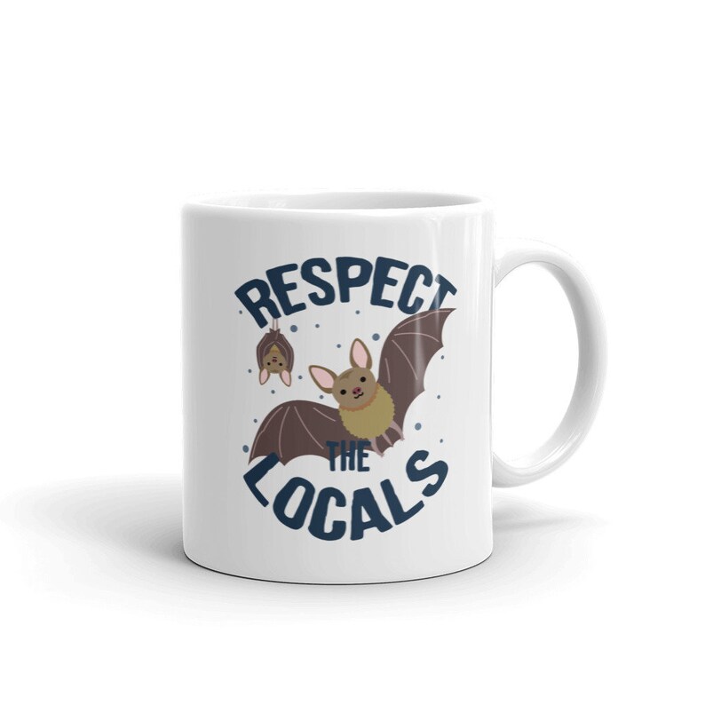 Bat Coffee Mug, Cute Nature Gift, Wild Animal Lover, Zoologist, Wildlife Carer, Conservation, American Australian, Save Bats, Halloween Goth image 7