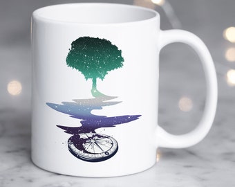 Gay Man Pride Coffee Mug, Gay Men Flag Gift, LGBT Mug, Gay Pride Month Festival, Blue Gay Male Flag, Subtle, Discreet, Gay Tree of Life