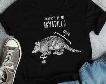 Shirt gordeldier, vrouwen, mannen, grappig cadeau dillo-liefhebber, schattig T-shirt wilde dieren, T-shirt dierentuinbewaarder, T-shirt zoöloog, Nature Wildlife Southern